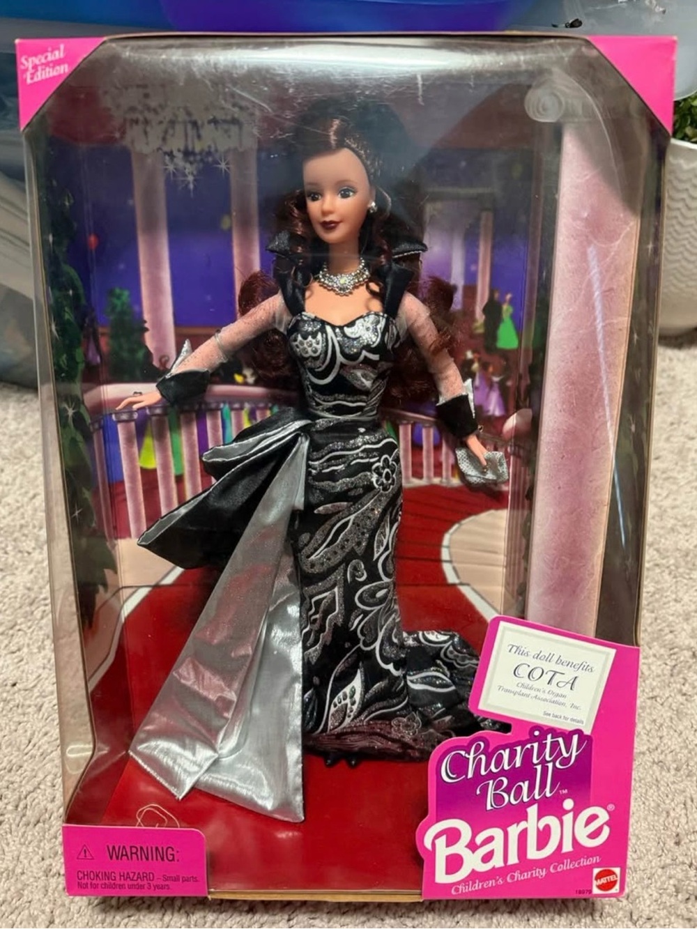Mattel Barbie Charity Ball Doll in Black and Silver Gown